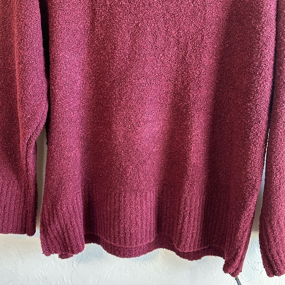 NWT Westbound Deep Red Wine Wool Blend Pullover Cowl Neck Cozy Sweater Sz 1X - Picture 8 of 11